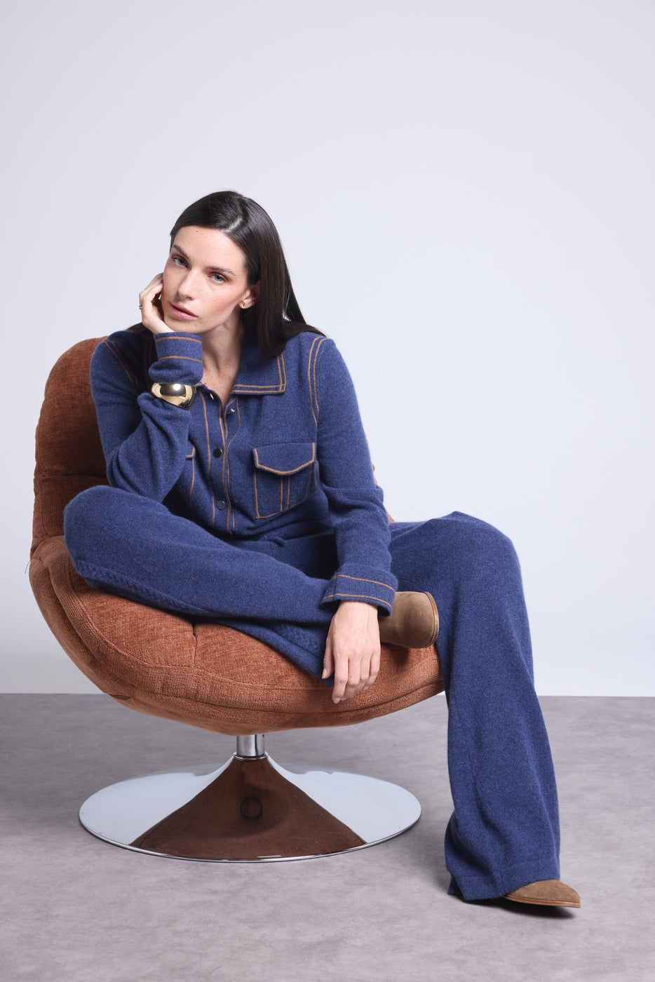 Pantalon A Natte Westy - Indigo - Femme