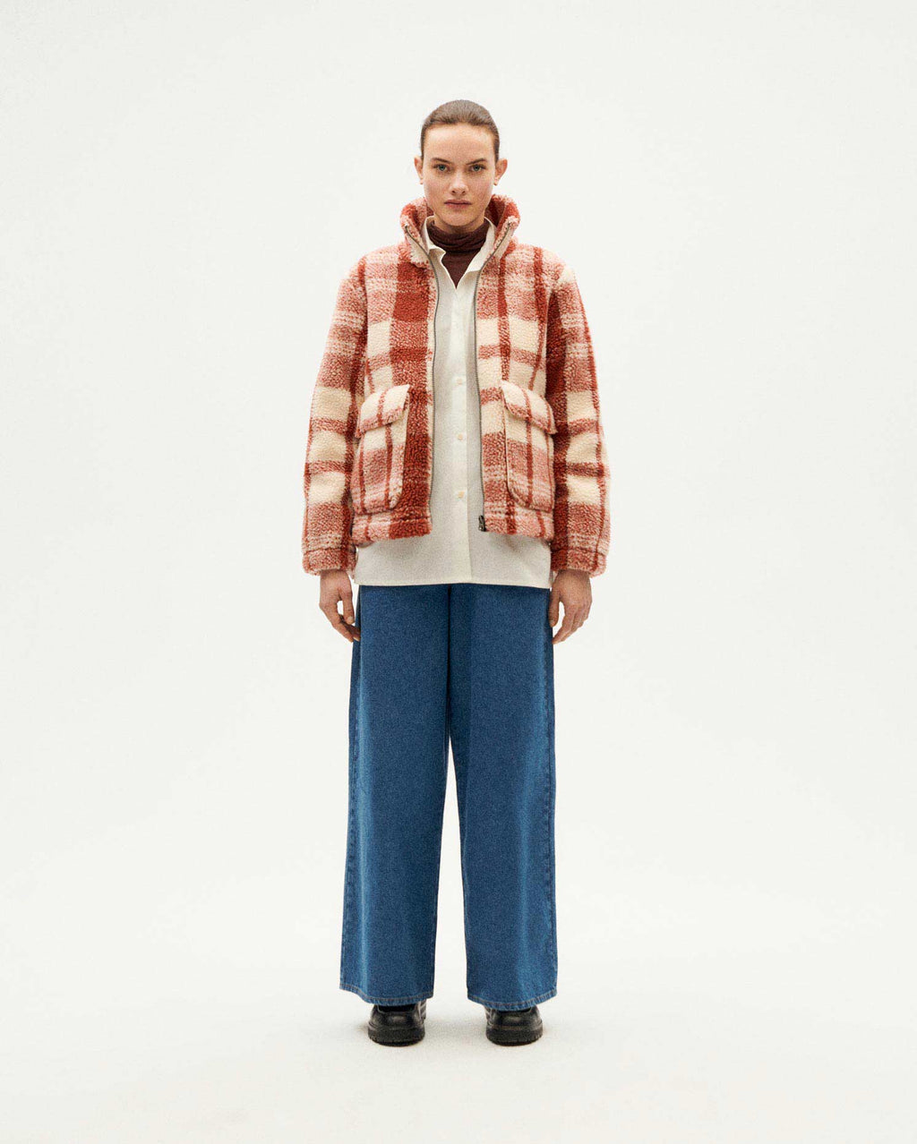 Sophie red picnic check jacket-2