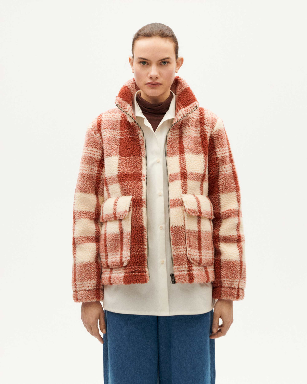 Sophie red picnic check jacket-1