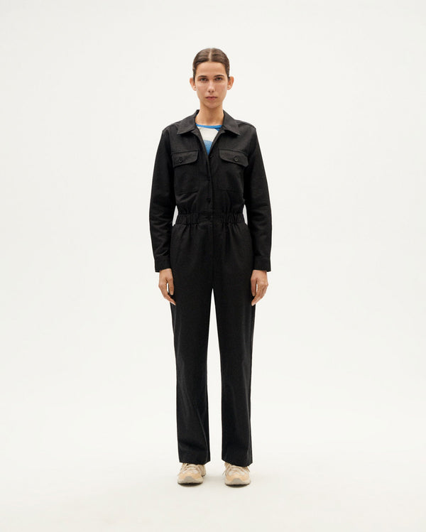 Nachhaltiger schwarzer Jumpsuit Montana – 1