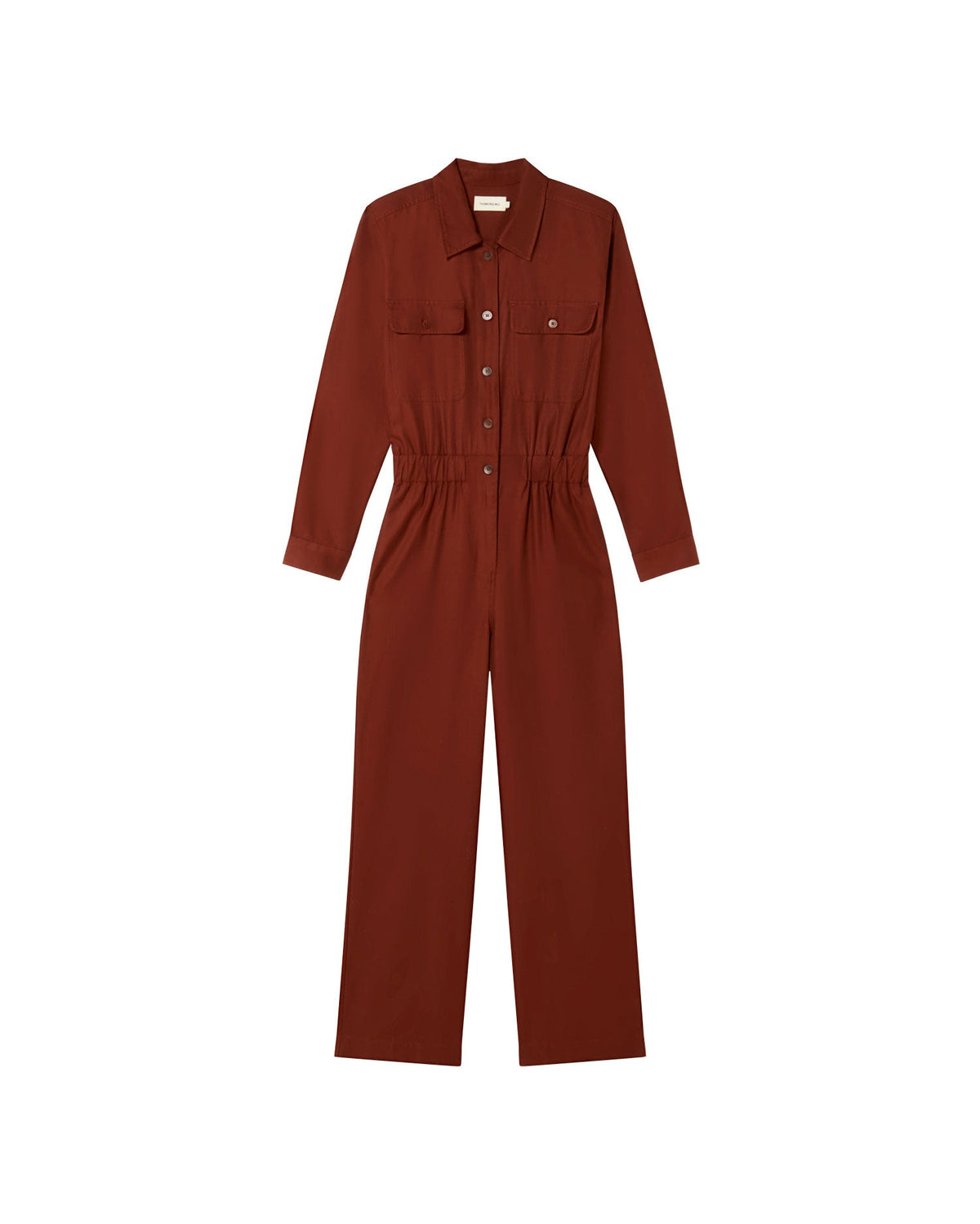 Bæredygtig brun jumpsuit Montana-silhuet-1