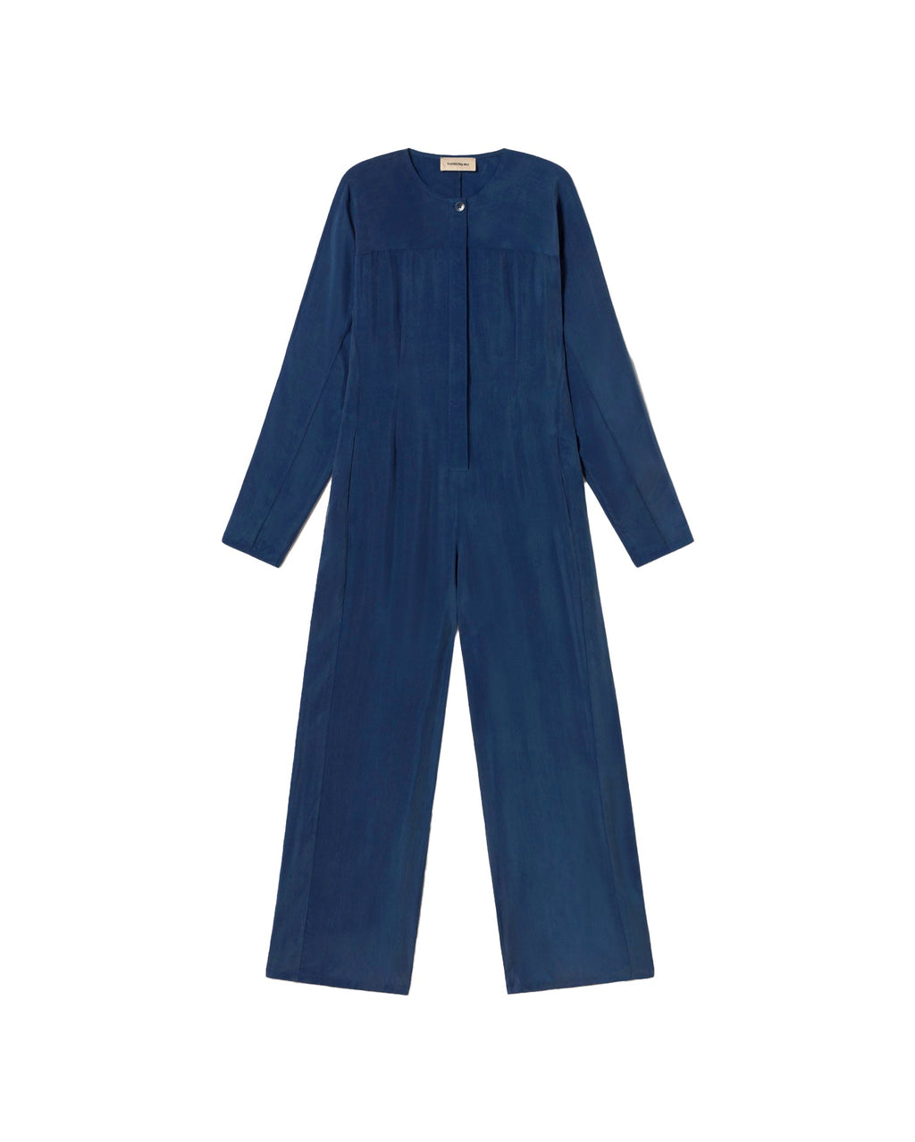 Hållbar blå cupro-jumpsuit Marcia – silhuett 1