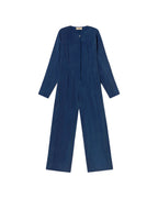 Hållbar blå cupro-jumpsuit Marcia – silhuett 1