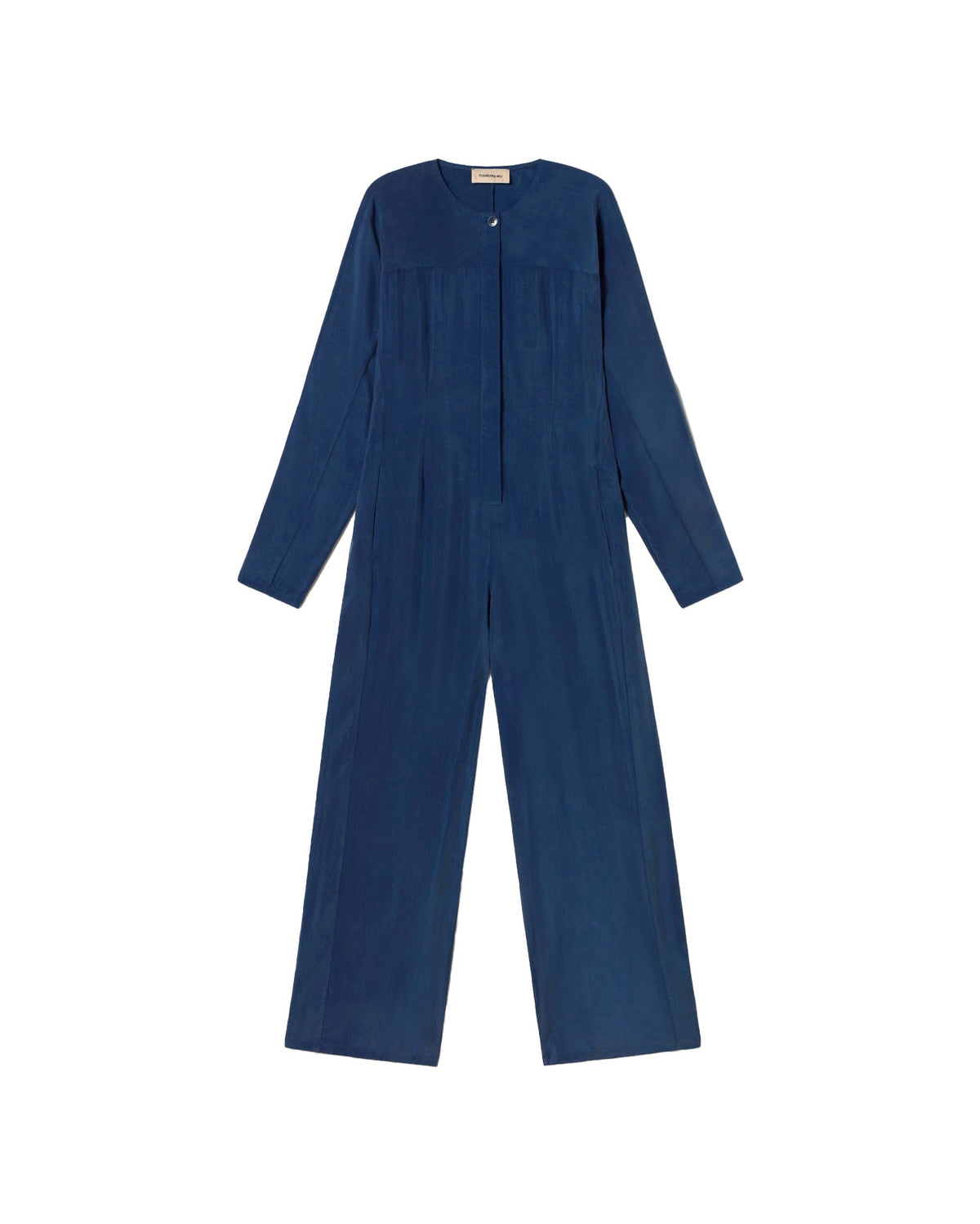 Hållbar blå cupro-jumpsuit Marcia – silhuett 1