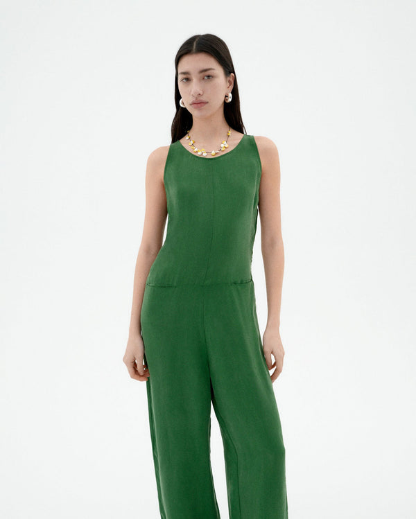 Grön cuprojumpsuit Adriana i hållbart material-3