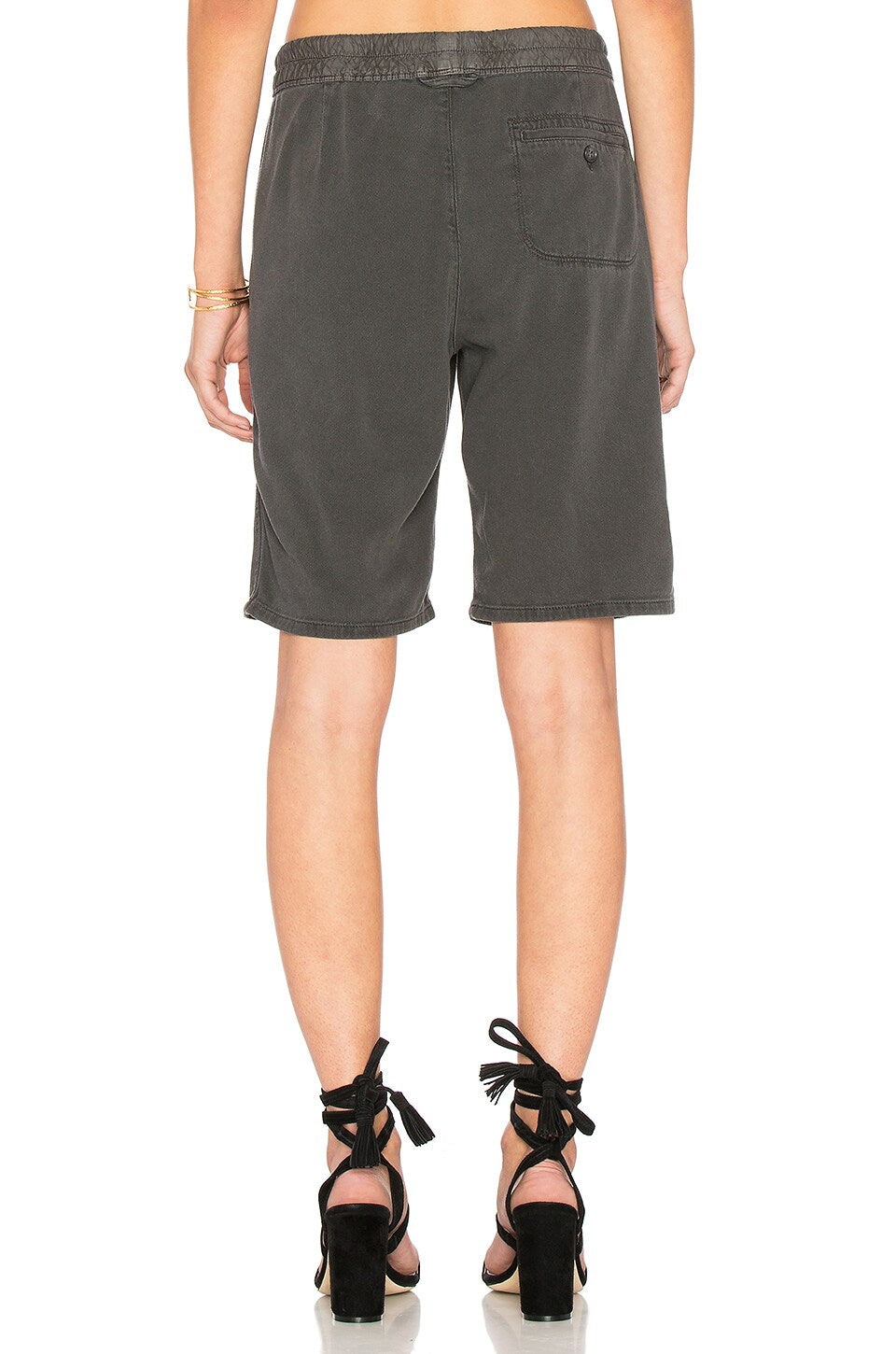 Soft Draped Utility Shorts - Carbon Pigment - Women's