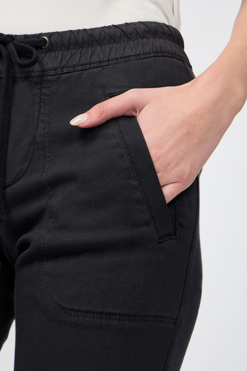 Soft Draped Utility Shorts - Carbon Pigment - Women's