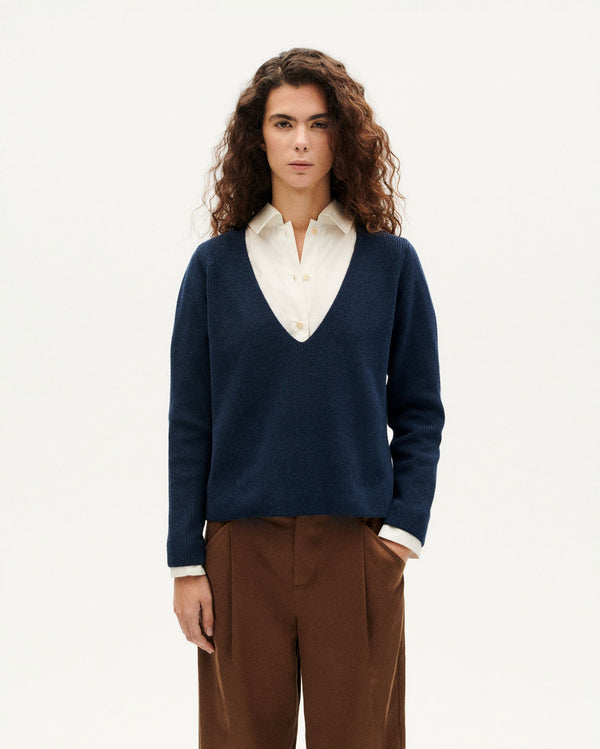 Pull En Cachemire Aloma - Bleu Marine