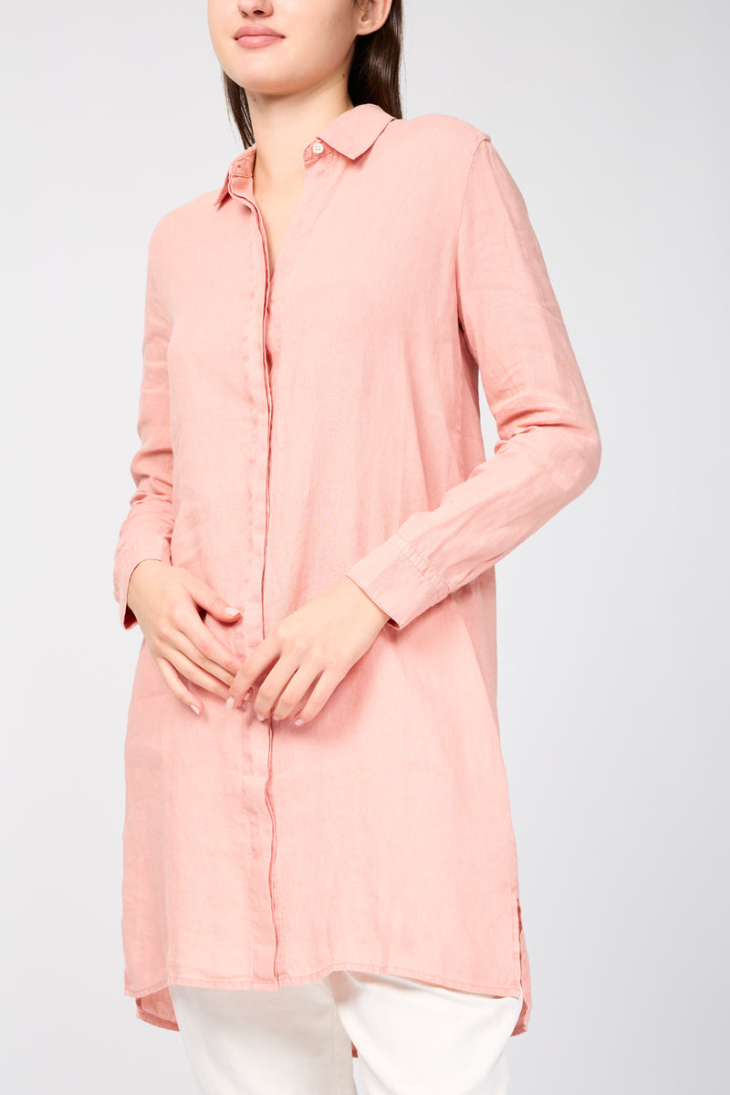 Light Linen Shirt Dress - Spritz Pigment - Women