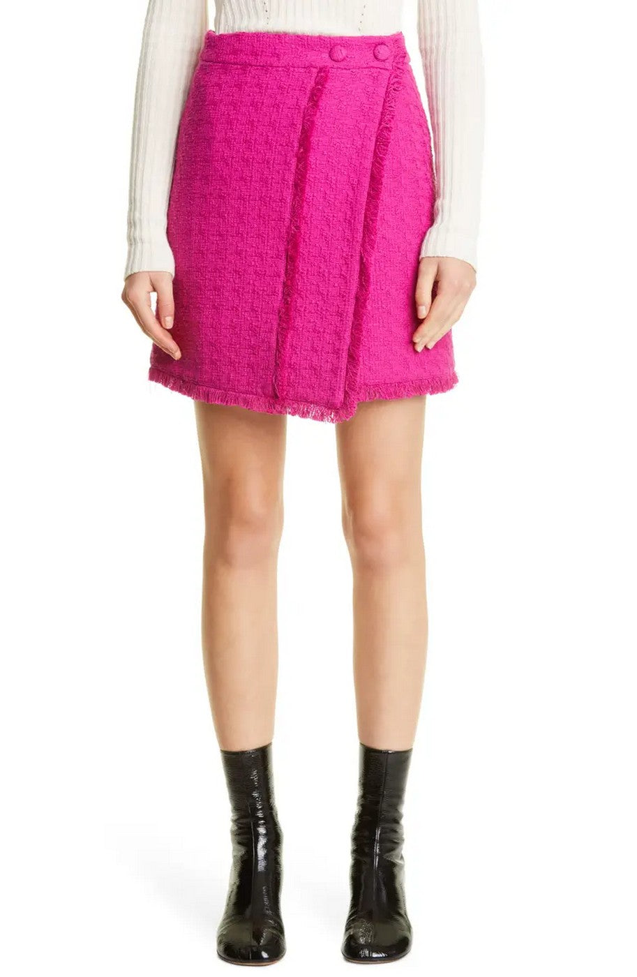 Proenza Schouler - Tweed Mini Skirt - Magenta - Femme