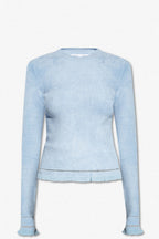 Proenza Schouler - Cropped Turtleneck Chenille Sweater - Periwinkle - Mujer