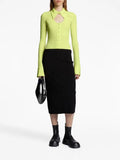 Proenza Schouler - Long Sleeve Jersey Button Top - Lime - Mujer