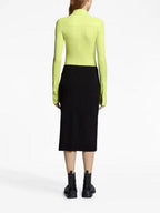 Proenza Schouler - Long Sleeve Jersey Button Top - Lime - Mujer