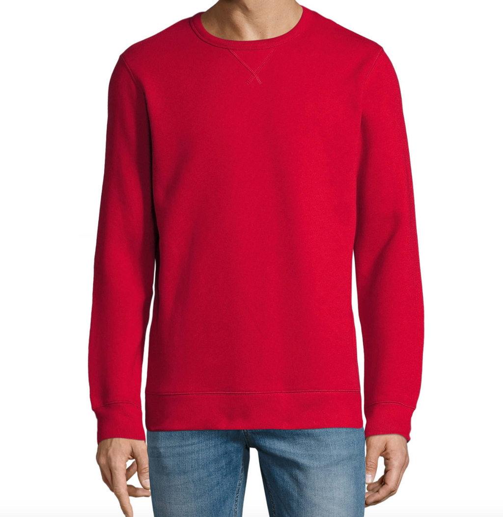 Klassisk sweatshirt - Rød - Unisex