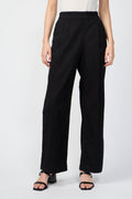 Double-Pleated Trousers - Black - Women