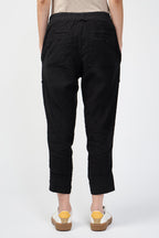 Pantalón Utilitario Con Bolsillos De Parche - Negro - Mujer
