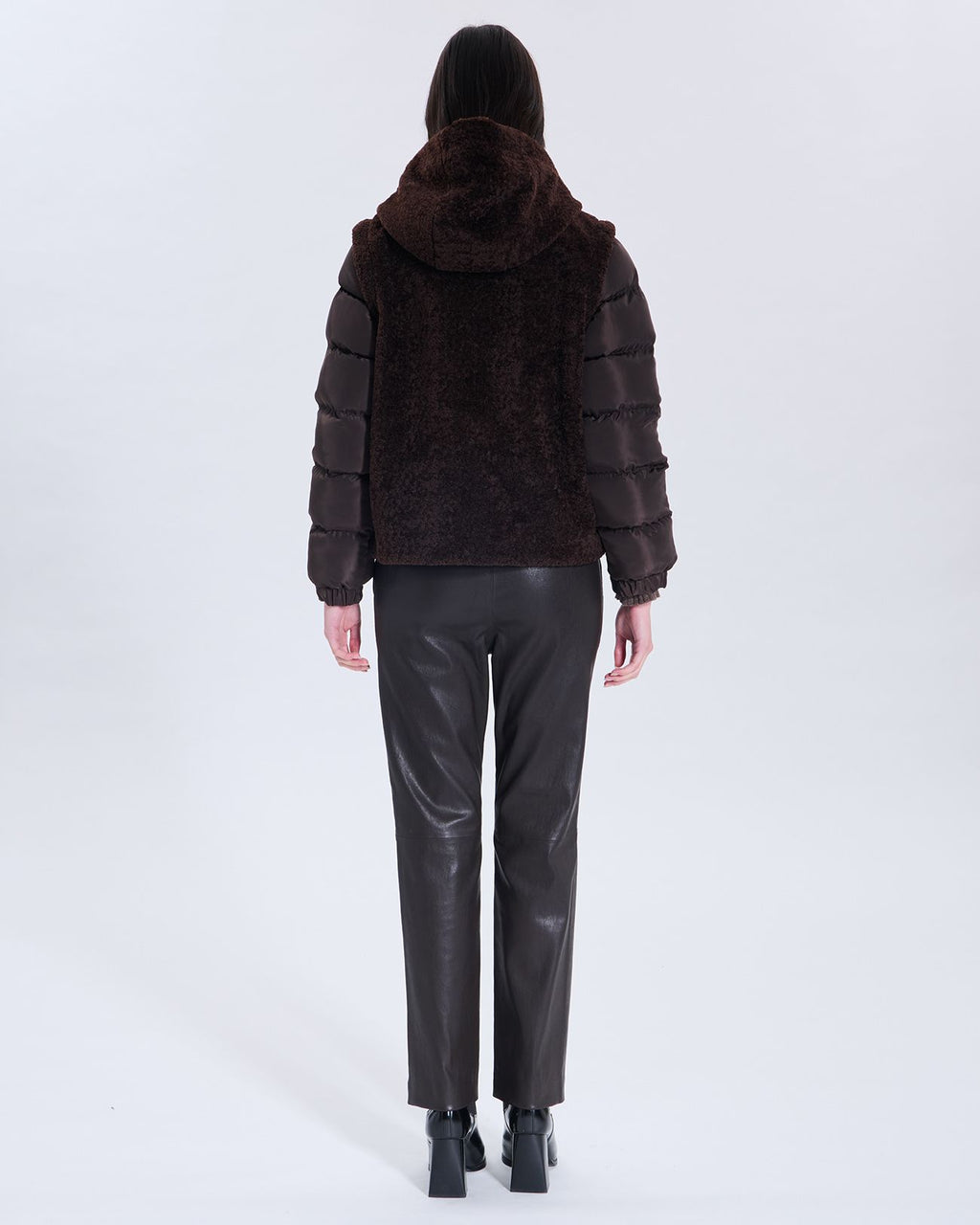 Modesta chocolate down jacket_3