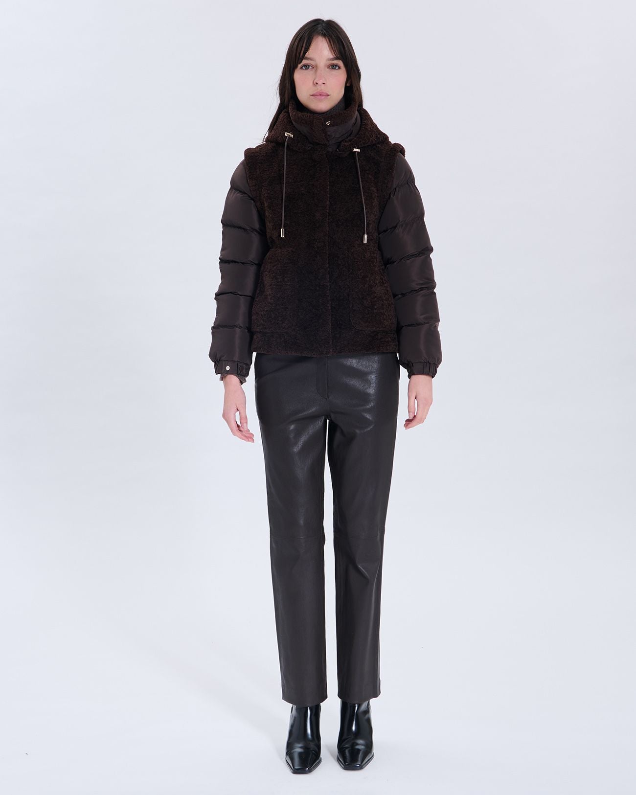 Modesta down jacket chocolate_4