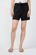 Double Knit Sweat Shorts - Black - Women