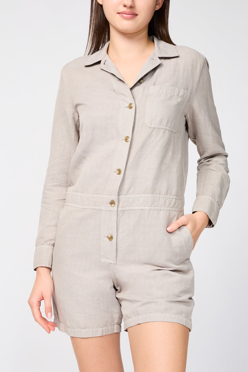 Nyln Ln Hrrgbn Shrt Blrsuit - Mineral Pigment - Women