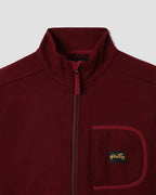 Chaqueta de forro polar de lana - Dark Red Heather
