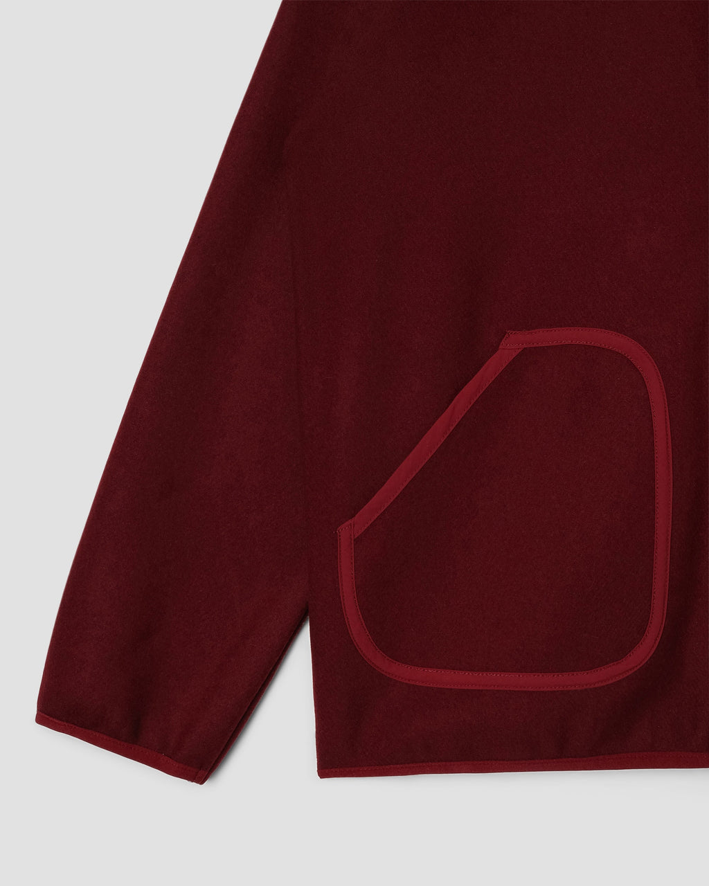 Chaqueta de forro polar de lana - Dark Red Heather