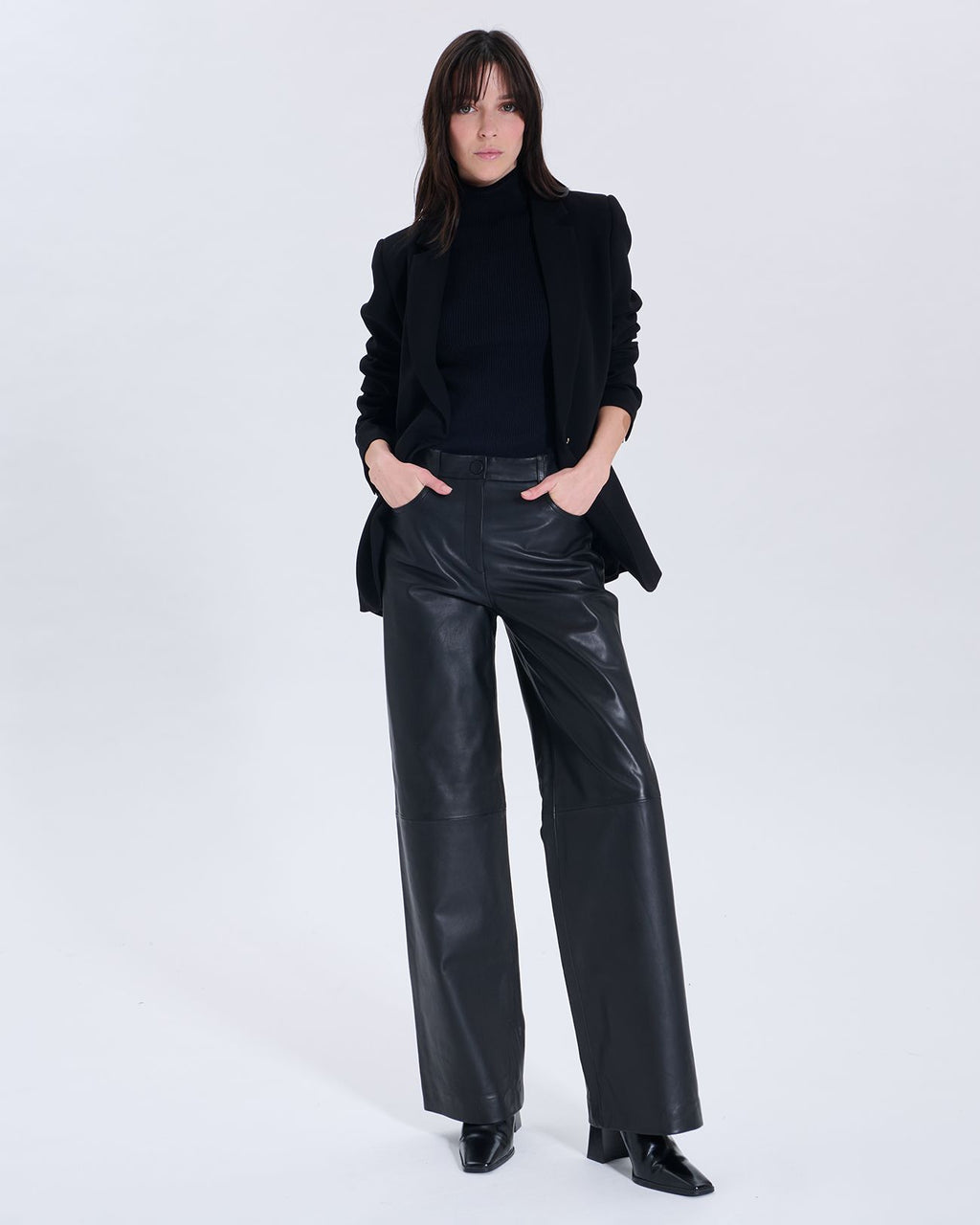 Priscille black leather pants_1