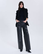 Priscille black leather pants_1