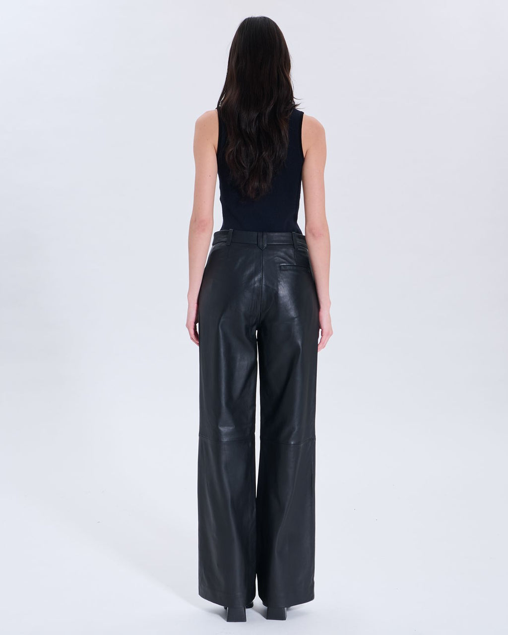 Priscille black leather pants_3
