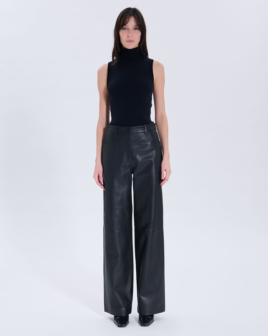 Priscille black leather pants_4