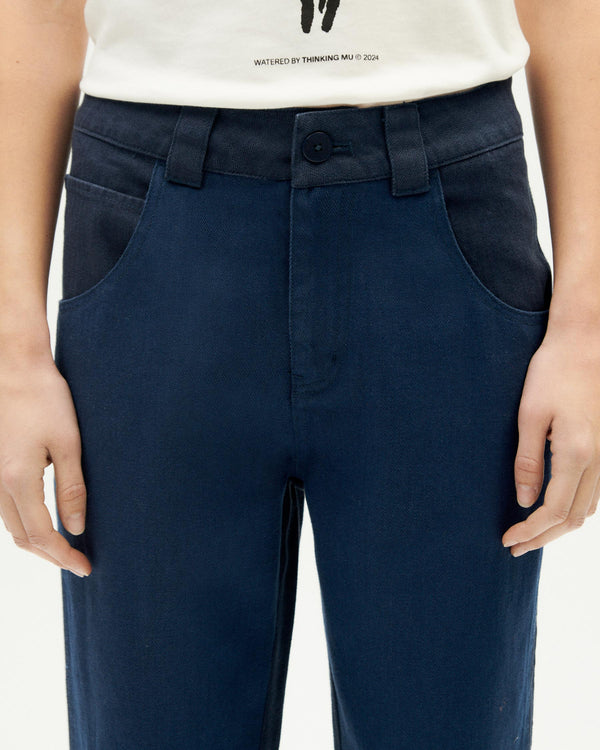Nachhaltige Hose Perle in Blau-3
