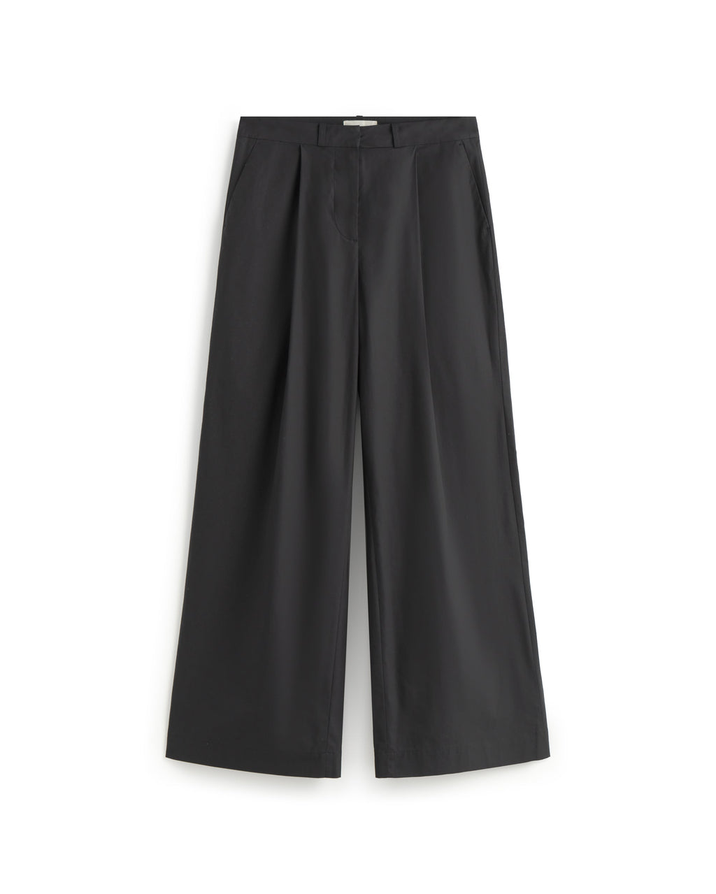 Wide leg poplin pants azul Patty sostenible silueta - 1