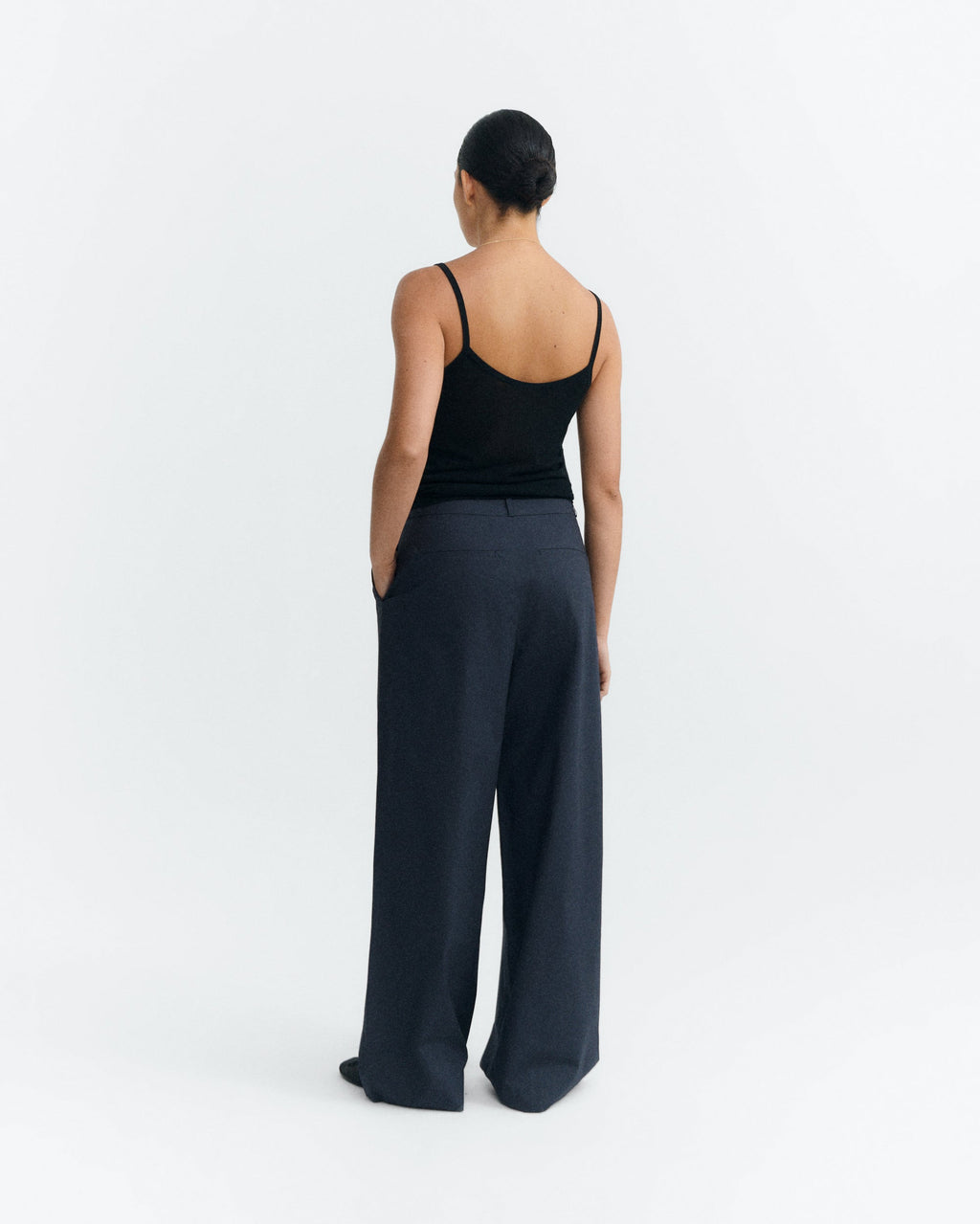 Wide leg pants azul Patty sostenible - 4