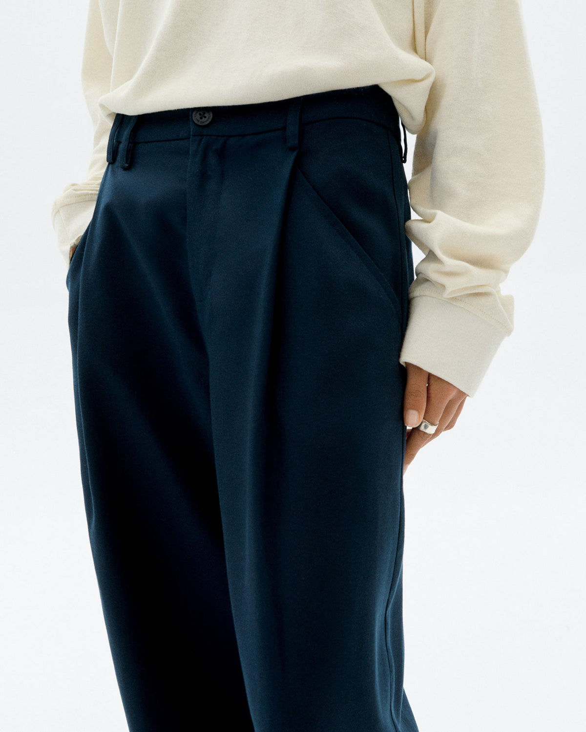 Pantalon Large À Pinces Molly - Bleu