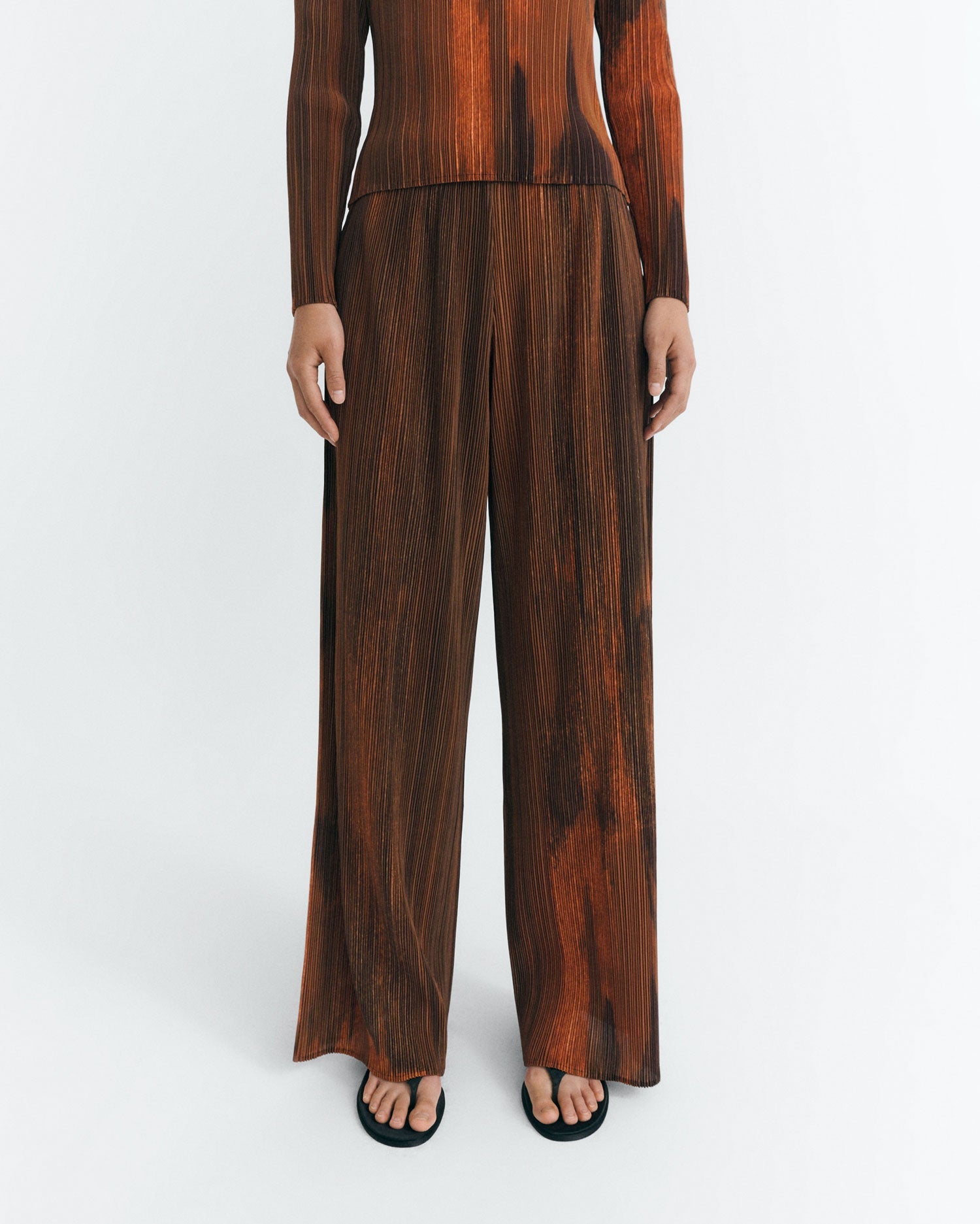 Trousers relaxed pleated naranja Maro sostenible - 1