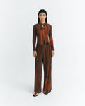 Trousers relaxed pleated naranja Maro sostenible - 2