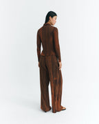 Trousers relaxed pleated naranja Maro sostenible - 4