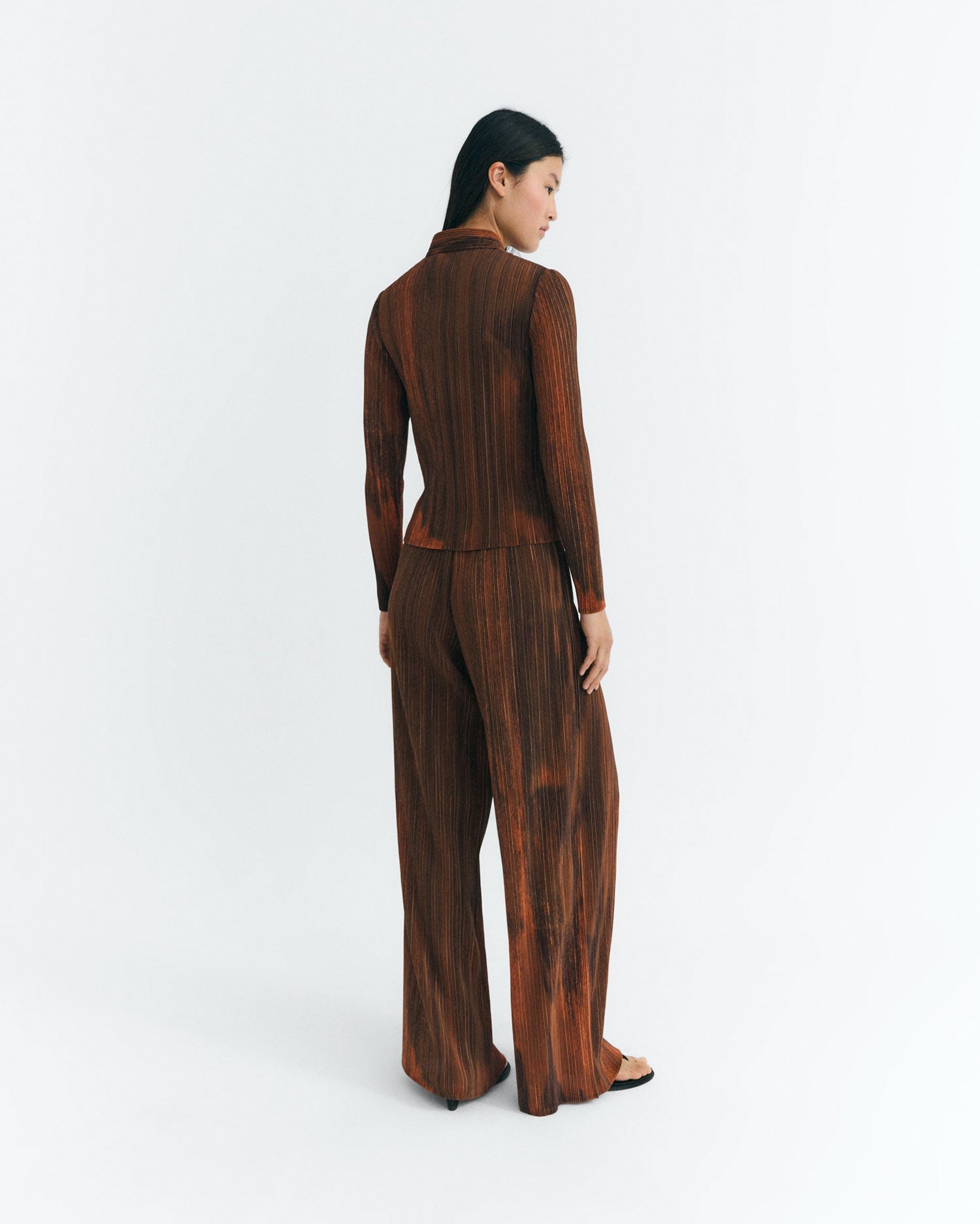 Trousers relaxed pleated naranja Maro sostenible - 4
