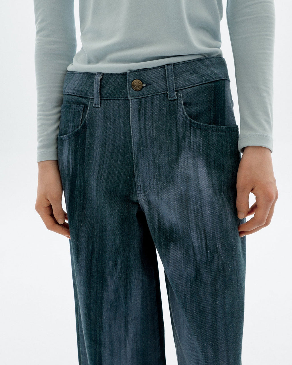 Pantalón wide leg azul ombre Hedda sostenible - 3