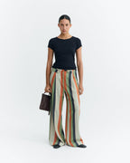 Trousers wide leg tiro bajo stripes multicolor Pat sostenible - 1