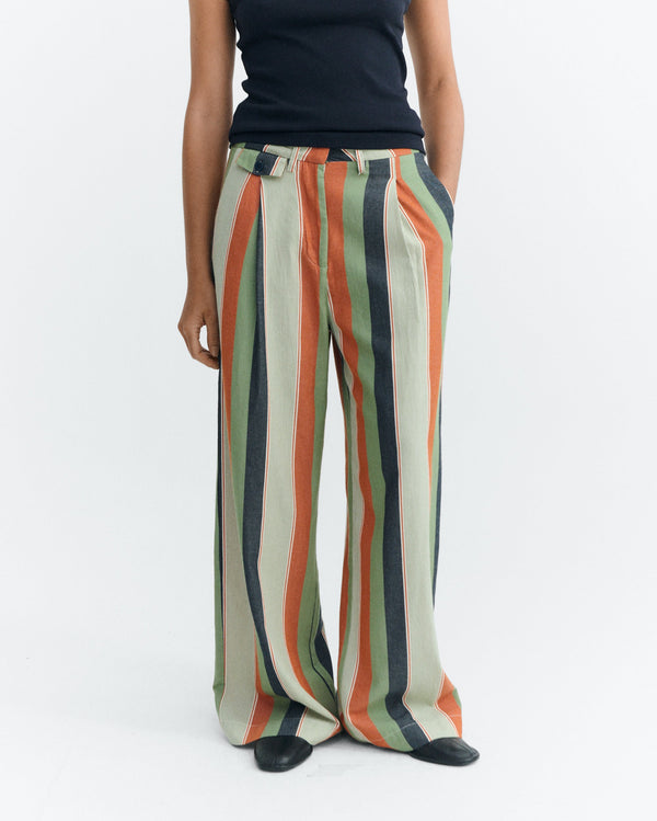 Pantalón ancho tiro bajo rayas multicolor Pat sostenible - 2
