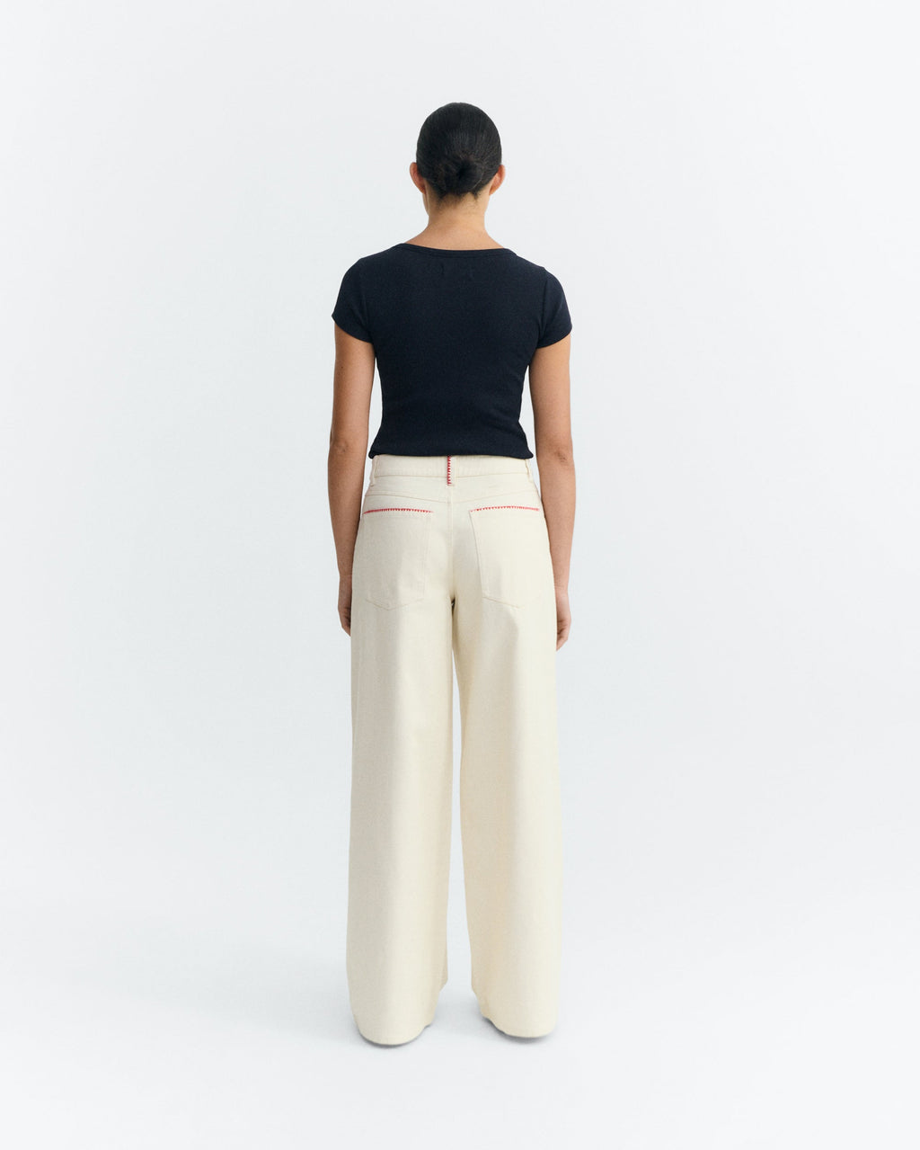 Pantalón wide leg bordado a mano Hedda sostenible - 4