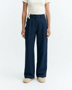 Pantalón ancho azul cáñamo Molly sostenible - 3.1