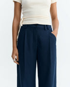 Pantalón ancho azul cáñamo Molly sostenible - 4.1