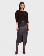 Pull Penseeboat chocolat en cachemire_1