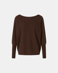 Pull Penseeboat chocolat en cachemire_5