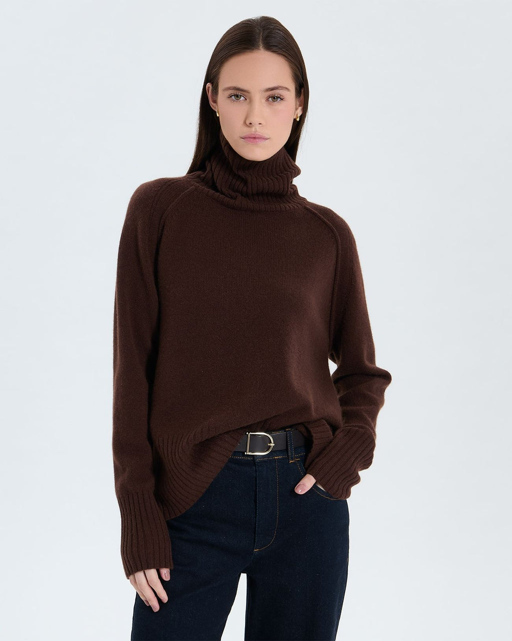 Nefeli chocolate cashmere sweater_2