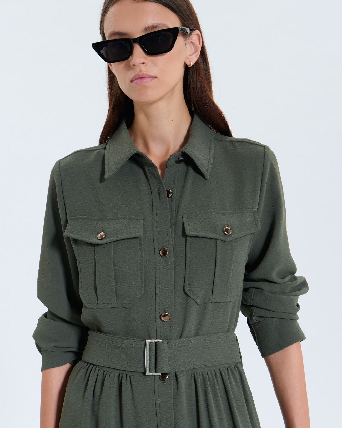 Riyado khaki dress_2