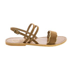 White Sun - Sandales Bacis - Camel Goat Suede - Gold+Camel