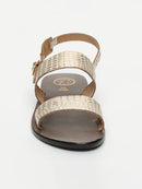 Sandales Sawan - Light Gold Croco